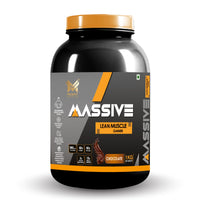 MUSFIT Massive Muscle Lean Muscle Gainer, Chocolate, 1 kg, front of pack