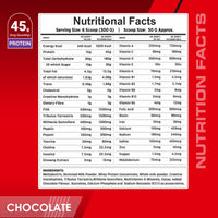 MUSFIT Bulk Mass Gainer, Chocolate, nutrition facts