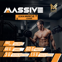 MUSFIT Massive Muscle Lean Muscle Gainer, Chocolate, lifestyle banner