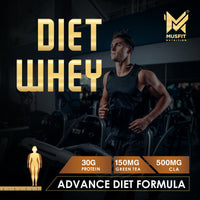MUSFIT Diet Whey Advance Diet Formula, lifestyle banner