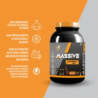 MUSFIT Massive Muscle Lean Muscle Gainer, Chocolate, key benefits