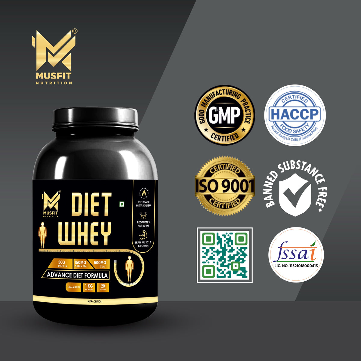 MUSFIT Diet Whey Advance Diet Formula, product photo