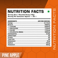 MUSFIT BCAA Prosyn 2:1:1, nutrition facts