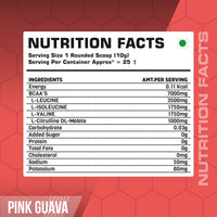 MUSFIT BCAA Prosyn 2:1:1, nutrition facts
