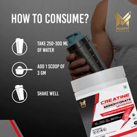MUSFIT Creatine Monohydrate Micronised, Unflavoured, how to use