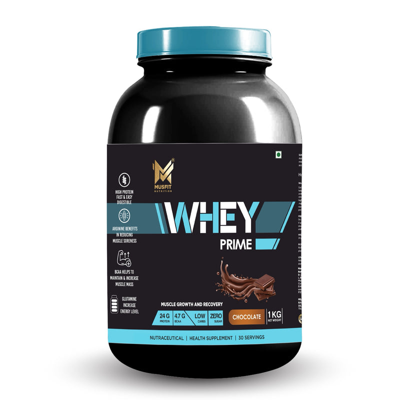 MUSFIT Whey Prime, Chocolate, 1 kg, front of pack