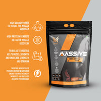 MUSFIT Massive Muscle Lean Muscle Gainer, Chocolate, key benefits