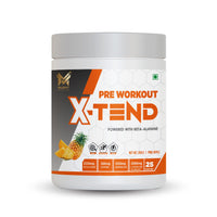 MUSFIT X-Tend Pre Workout, Pineapple 250 g, front of pack