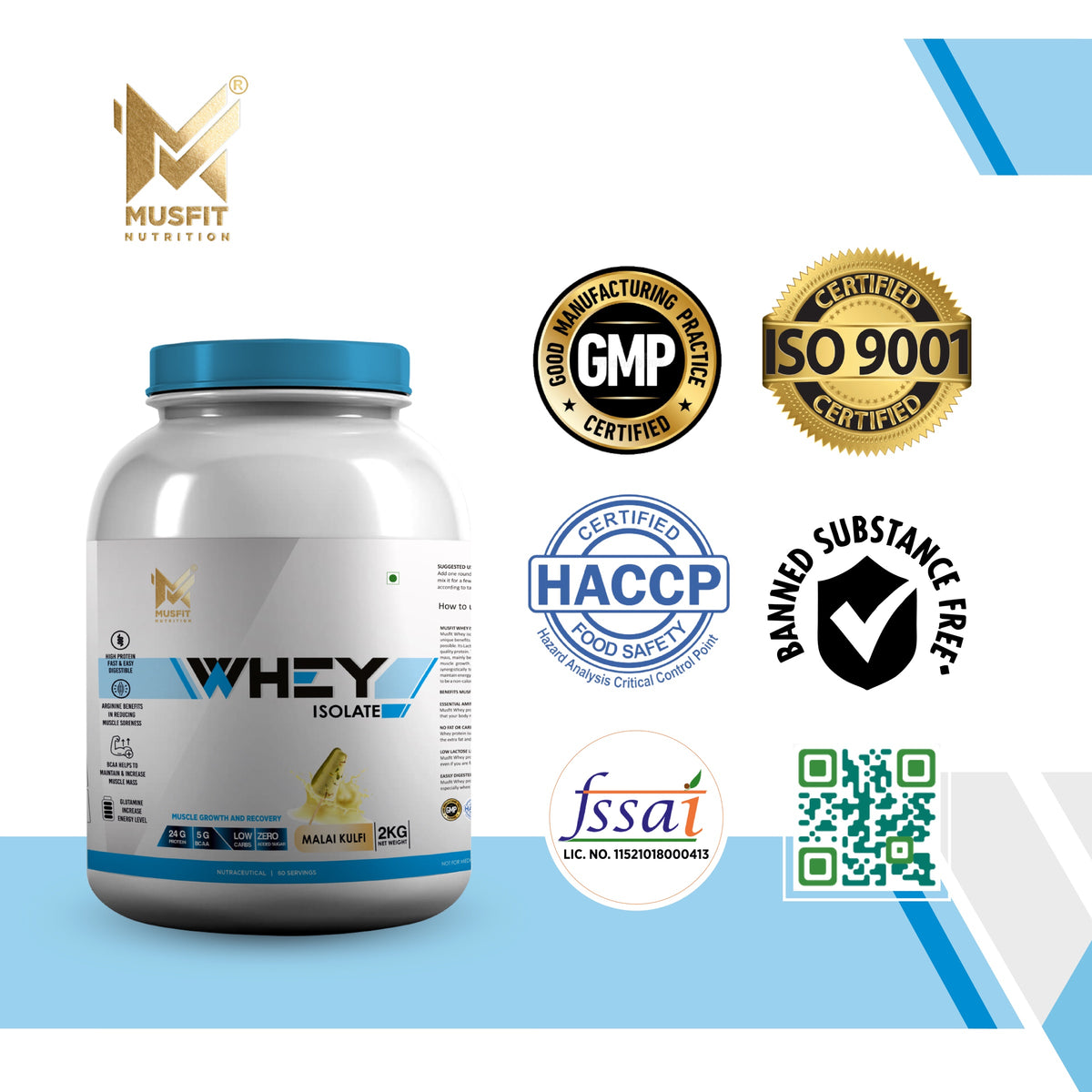 MUSFIT Whey Isolate, product photo