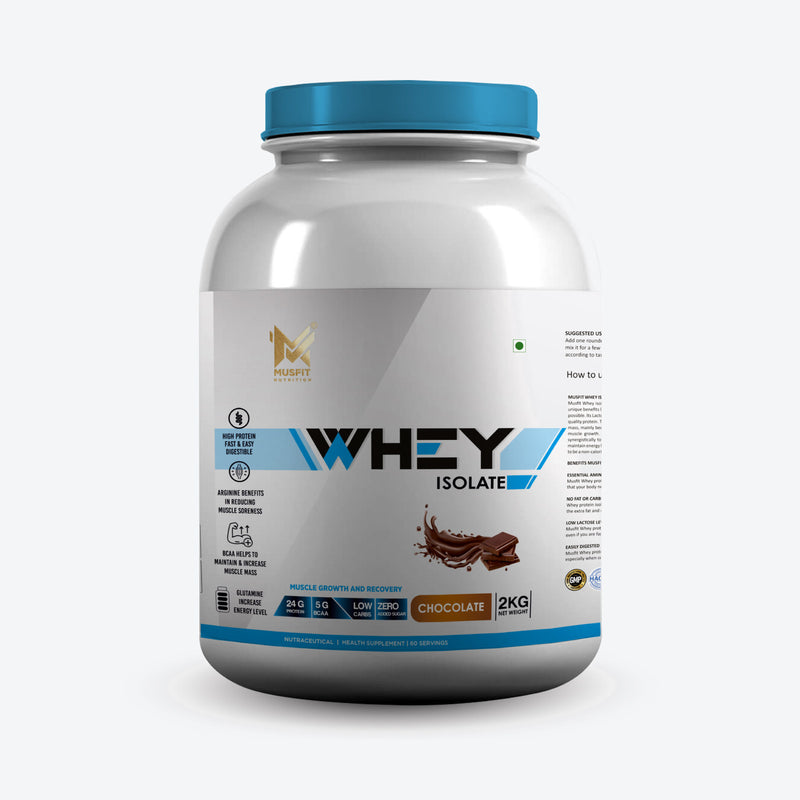 MUSFIT Whey Isolate, Chocolate, 2 kg, pack shot