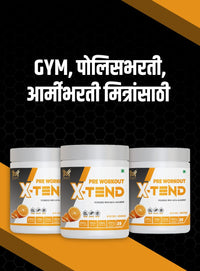 MUSFIT X-Tend Pre-Workout Combo, Orange, for gym, police-recruitment and army-recruitment training