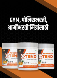 MUSFIT X-Tend Pre-Workout Combo, Pine-Apple, for gym, police-recruitment and army-recruitment training